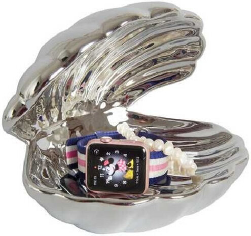 sieradenhouder Clam Light 17 x 15 cm zilver