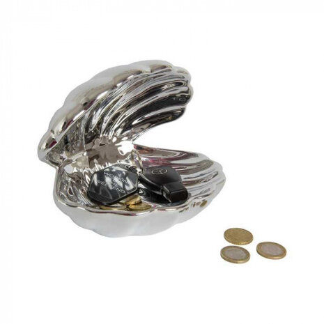 sieradenhouder Clam Light 17 x 15 cm zilver