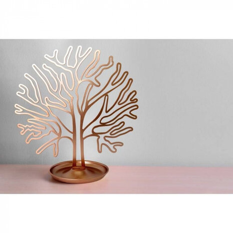 sieradenhouder Coral Tree 31 x 18 cm staal koper