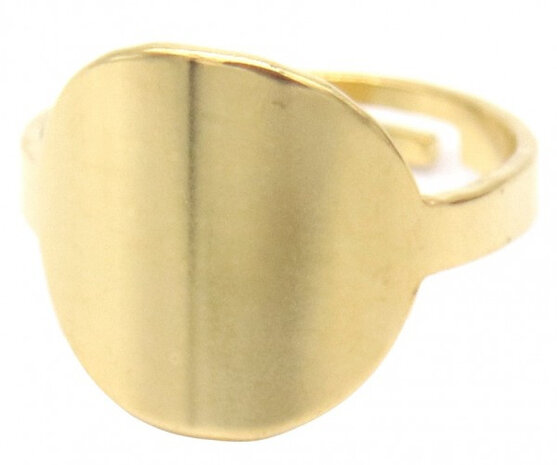 aanschuifring Circle dames RVS goud