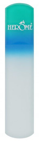 voetvijl Glass Pedicure File 2 x 18 cm wit/lichtblauw