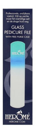 voetvijl Glass Pedicure File 2 x 18 cm wit/lichtblauw