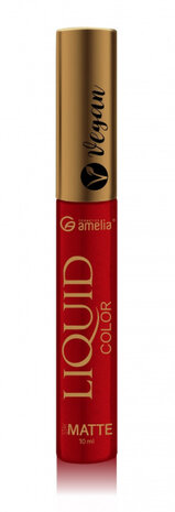 lipgloss Mat Vegan Caroline dames 10 ml rood