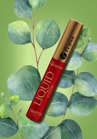 lipgloss Mat Vegan Caroline dames 10 ml rood