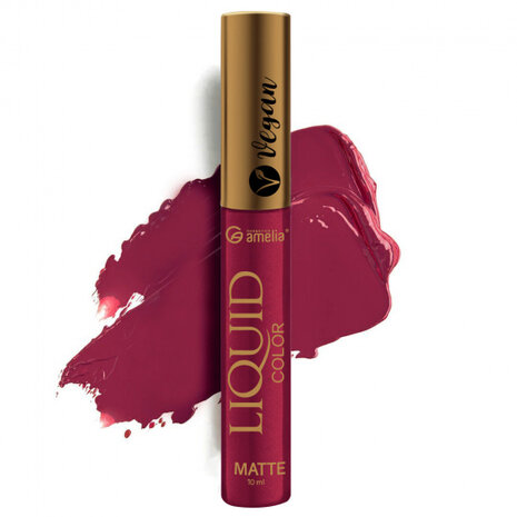 lipgloss Mat Vegan Plum dames 10 ml rood