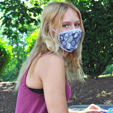 mondkapje Wild Smiles junior polykatoen grijs