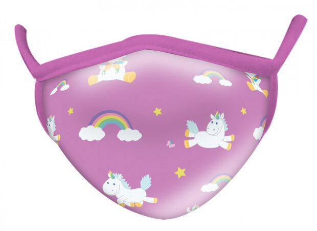 mondkapje Wild Smiles junior polykatoen roze