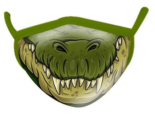 mondkapje Wild Smiles junior groen polykatoen