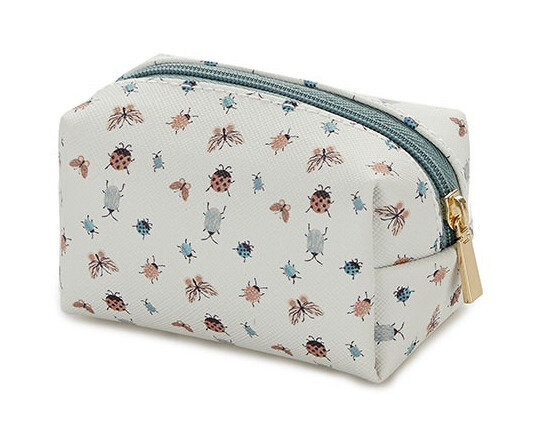beautycase Bugs dames 6 x 9 cm polyester groen
