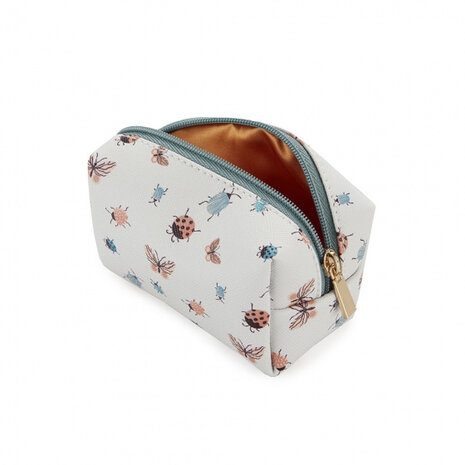 beautycase Bugs dames 6 x 9 cm polyester groen