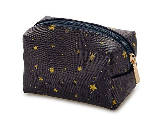beautycase Starry dames 6 x 9 cm polyester marineblauw