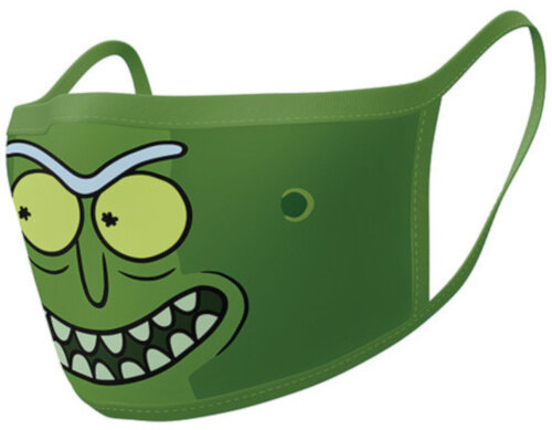 mondkapjes Pickle Rick 11 x 16 cm katoen groen