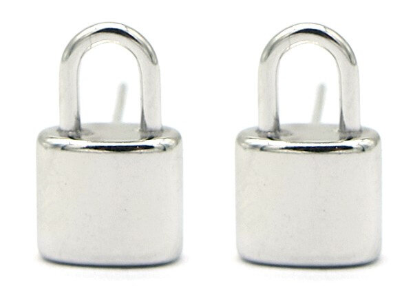 oorbellen Lock dames 14 mm RVS zilver