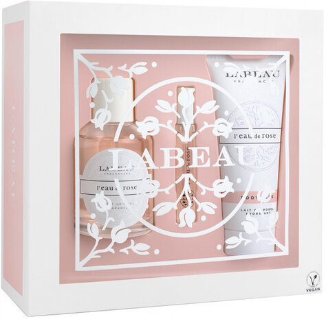 cadeauset L&#039;eau de rose dames 207,5 ml wit/roze 3-delig