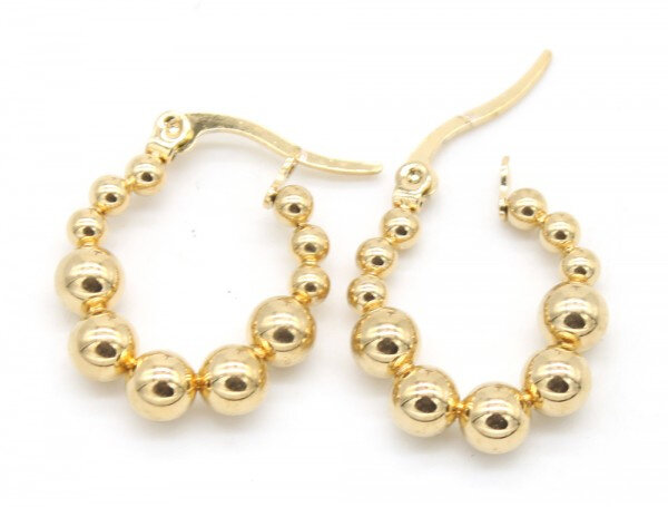oorbellen Dots dames 2 cm RVS goud
