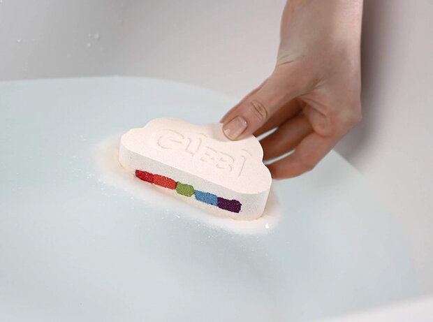 bruisbal Glibbi Boom regenboog junior 10 x 6 x 3 cm wit