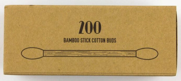 wattenstaafjes bamboe/katoen wit 200 stuks