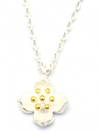 ketting Flower dames RVS 925 zilver verstelbaar