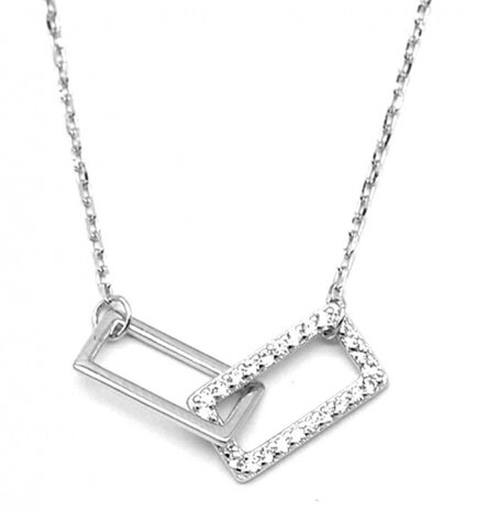 ketting Flower dames RVS 925 zilver verstelbaar