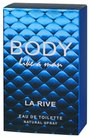 eau de toilette Body Like A Man heren 90 ml blauw