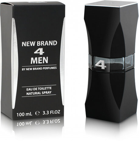 eau de toilette 4 Men heren zwart/zilver 100 ml