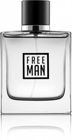 eau de toilette Free Man transparant/zwart 100 ml