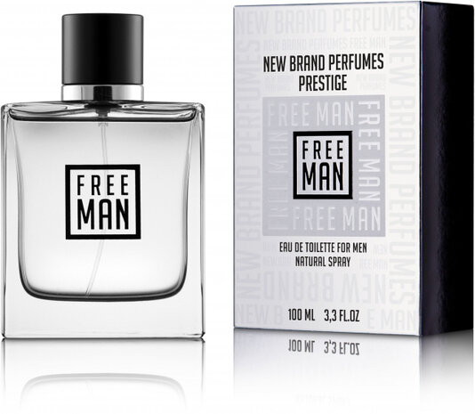 eau de toilette Free Man transparant/zwart 100 ml