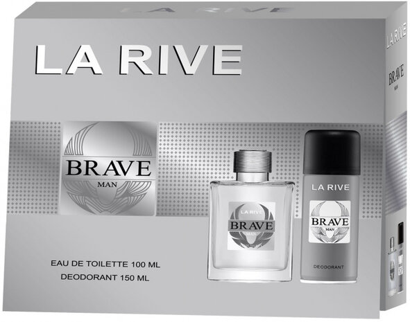 geurset Brave Man 100-150 ml zwart 2-delig