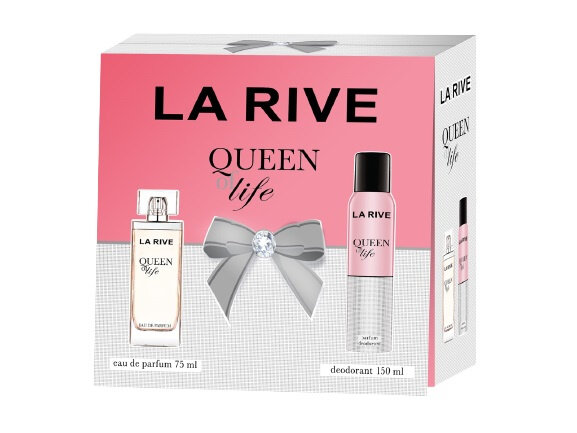 geurset Queen of Life 75-150 ml roze/goud 2-delig
