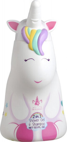 douchegel en shampoo meisjes 400 ml wit