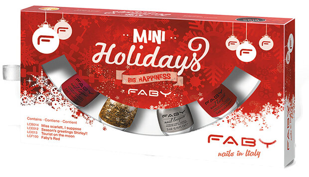 nagellakset Holiday dames 5 ml 4-delig