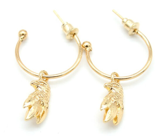 oorbellen Falcon dames 20 x 15 mm RVS goud