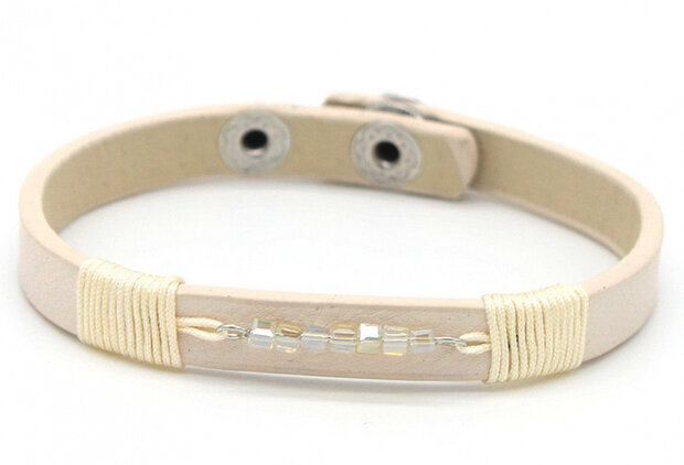 armband Fay dames 18 - 21 cm leer goud