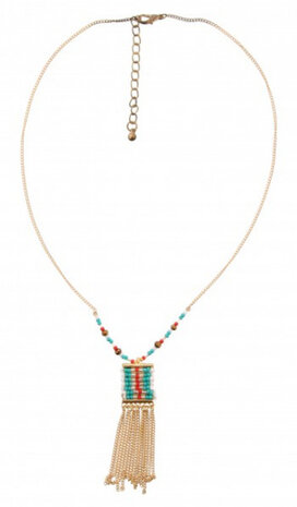ketting dames 44-51 cm verstelbaar staal goud