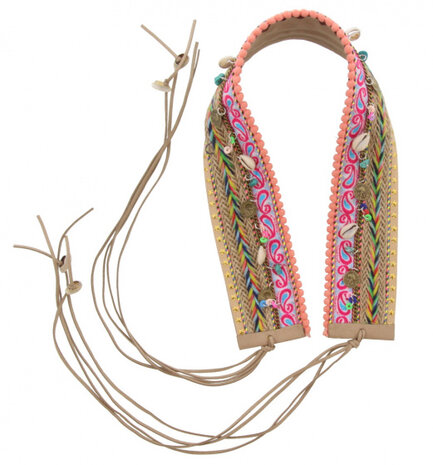 armband Kim textiel bruin one-size
