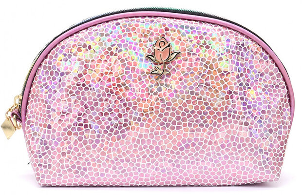 make-uptasje dames 22 x 13 cm polyurethaan roze