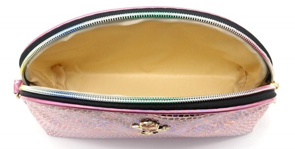 make-uptasje dames 22 x 13 cm polyurethaan roze