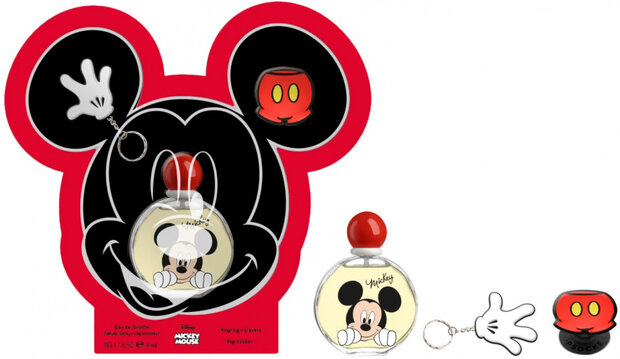 geurset Mickey jongens 50 ml lichtgeel/rood 3-delig