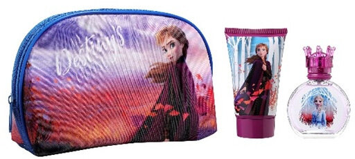 geurset Frozen II meisjes 150 ml lila/lichtblauw 3-delig