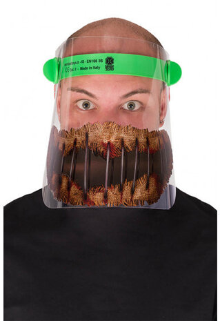gezichtsmasker Vogelverschrikker bruin