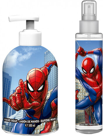 geurset Spider-Man junior 650 ml lichtblauw/wit 2-delig