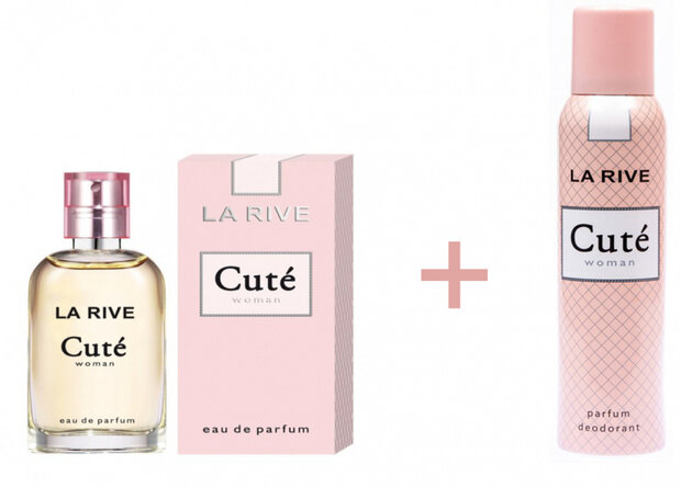 geurset Cut&eacute; dames 100-150 ml roze/grijs 2-delig