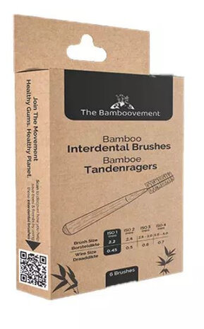 tandenragers 0,45 mm bamboe naturel 6 stuks