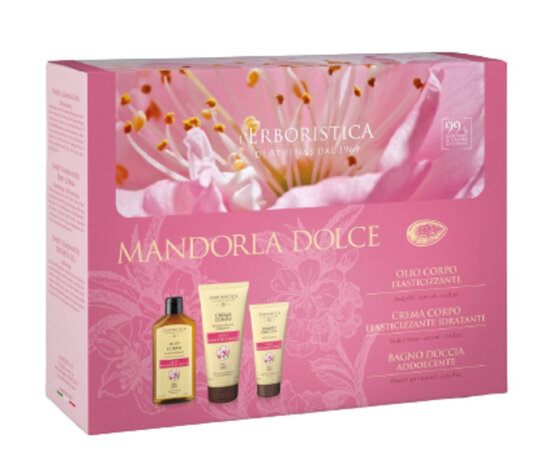 giftset Sweet Almond dames vegan beige 3-delig