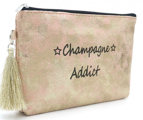 clutch dames 18,5 x 13 cm polyurethaan ros&eacute;goud