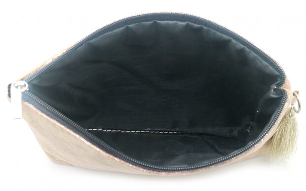 clutch dames 18,5 x 13 cm polyurethaan ros&eacute;goud