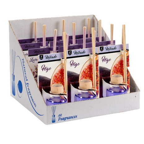 geurverspreider Mikado vijg 50 ml paars 5-delig