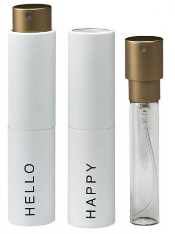 parfumflesjes reizen 8 ml aluminium/glas wit 2 stuks