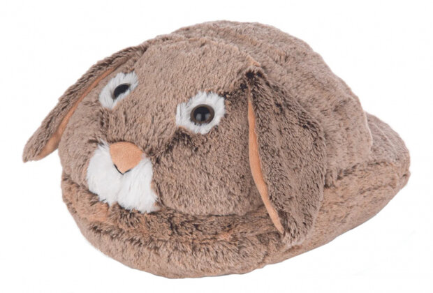 voetenwarmer Konijn junior 35 x 25 cm pluche bruin