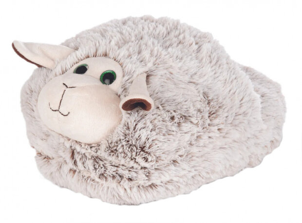 voetenwarmer Schaap junior 35 x 25 cm pluche grijs